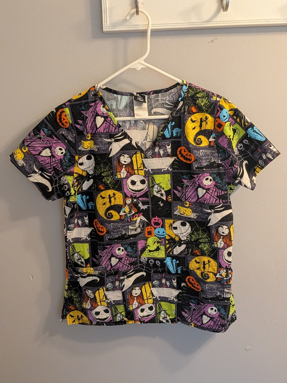 Disney The Nightmare Before Christmas Scrub Tops Bundle Small Jack Skellington - Picture 6 of 7